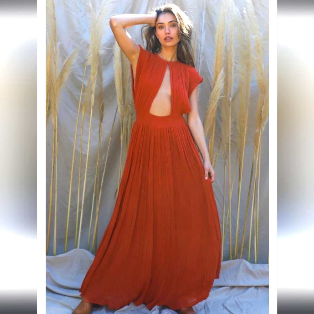 NWT Jen’s Pirate Booty Monaco Maxi Dress Burnt Orange Size S